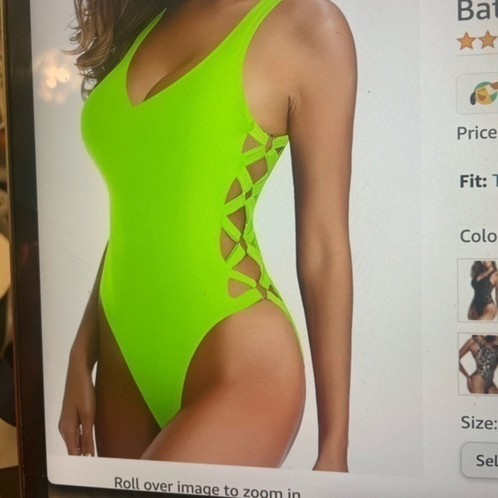 Holipick cut out cross cross one piece swimsuit